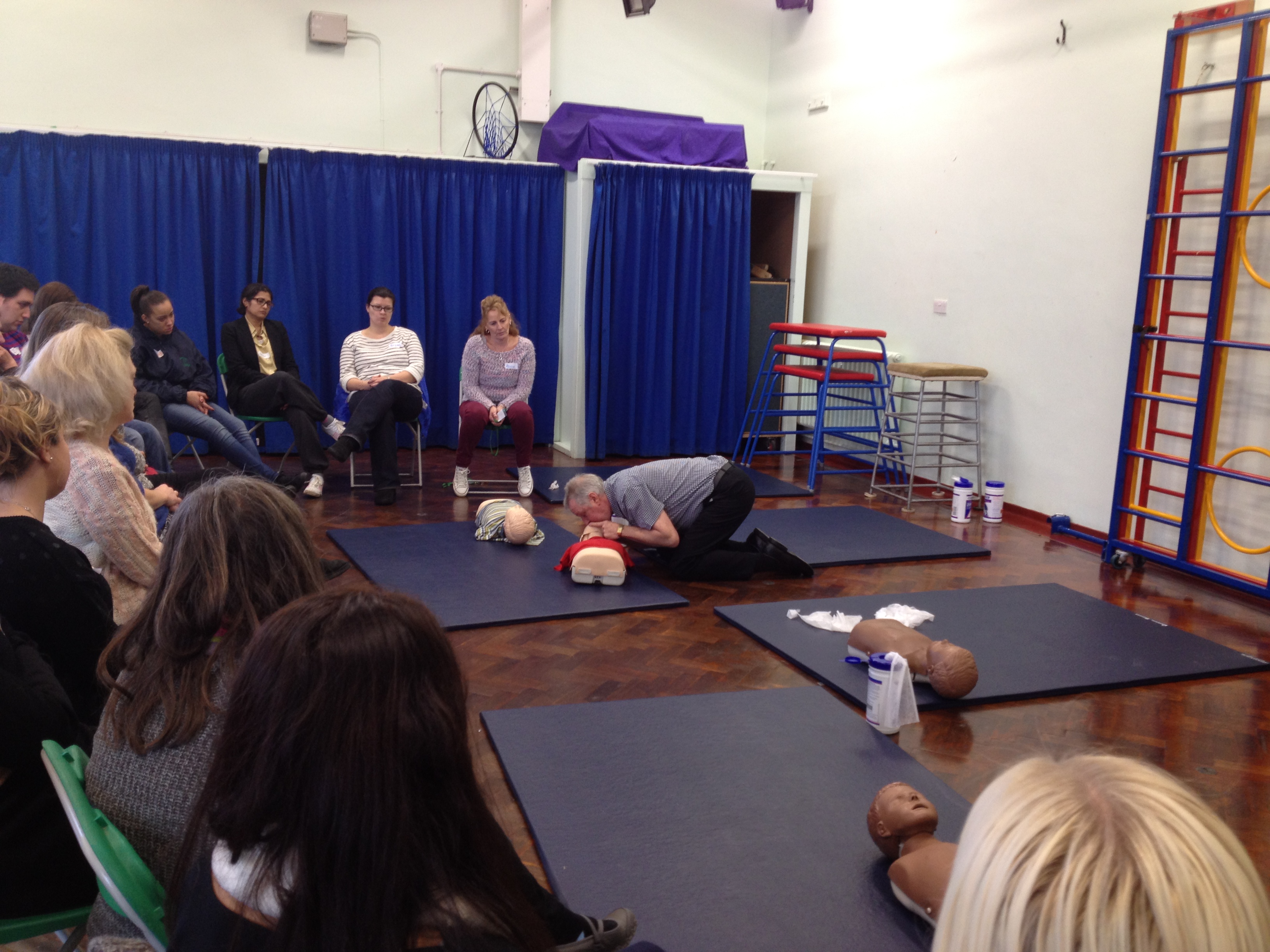 Trainer Demonstrates CPR